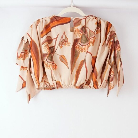 Andrea Iyamah Halima Crop Top Eucalyptus Print - Size Medium - NWT - Picture 2 of 6